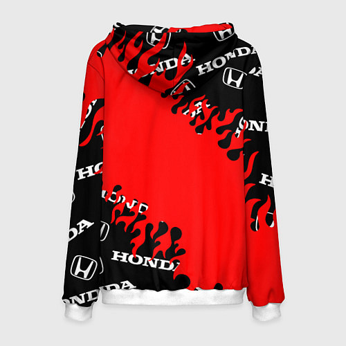 Мужская толстовка Honda нарисованный огонь / 3D-Белый – фото 2