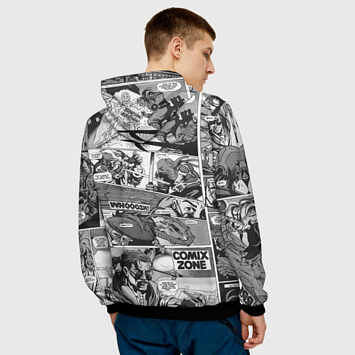 Мужская толстовка Gray comix / 3D-Черный – фото 4