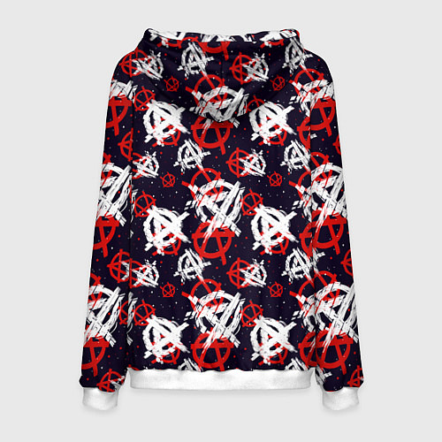 Мужская толстовка Анархия текстура / 3D-Белый – фото 2