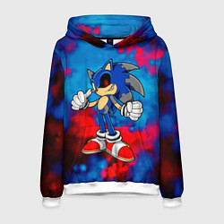 Толстовка-худи мужская СОНИК EXE SONIC, цвет: 3D-белый