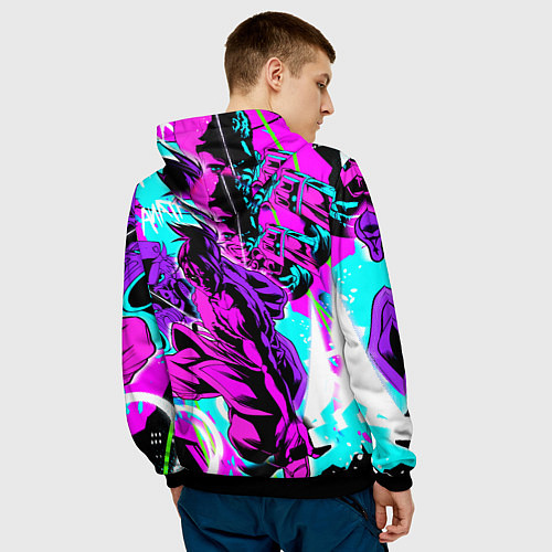 Мужская толстовка Katana Zero Файтинг Катана Зеро Игра / 3D-Черный – фото 4