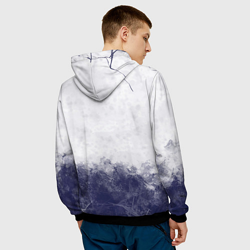 Мужская толстовка Subaru Трещина / 3D-Черный – фото 4