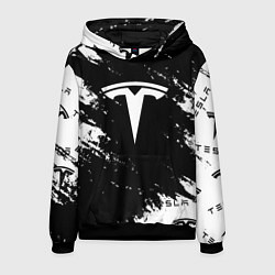 Мужская толстовка Tesla logo texture