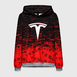 Толстовка-худи мужская Tesla sport red, цвет: 3D-меланж