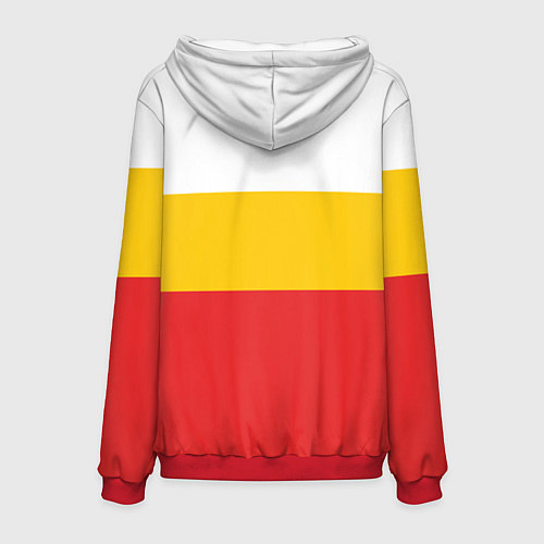 Мужская толстовка Северная Осетия Алания Флаг / 3D-Красный – фото 2