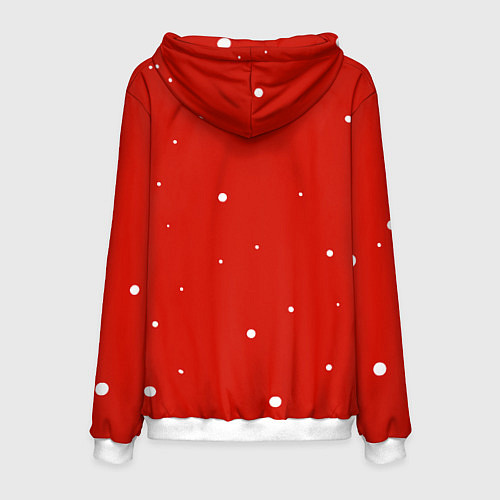 Мужская толстовка ЗАЙКА И СНЕЖИНКИ / 3D-Белый – фото 2