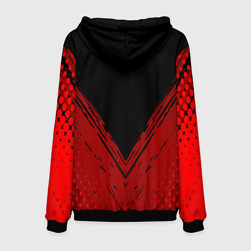 Мужская толстовка Toyota Красная текстура / 3D-Черный – фото 2