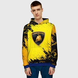Толстовка-худи мужская Lamborghini Gold Sport, цвет: 3D-синий — фото 2