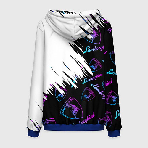 Мужская толстовка Lamborghini pattern gradient / 3D-Синий – фото 2
