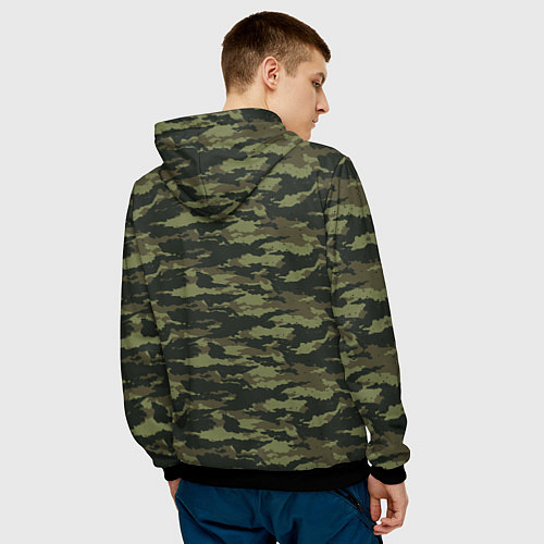 Мужская толстовка ДАЧНЫЕ ВОЙСКА КАМУФЛЯЖ / 3D-Черный – фото 4