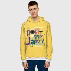 Толстовка-худи мужская Джаз Jazz, цвет: 3D-белый — фото 2
