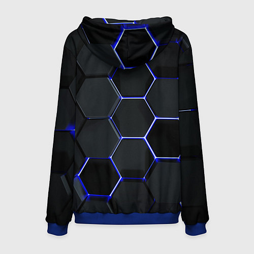 Мужская толстовка BMW НЕОН СОТЫ / 3D-Синий – фото 2