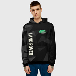 Толстовка-худи мужская Land Rover геометрия, цвет: 3D-черный — фото 2