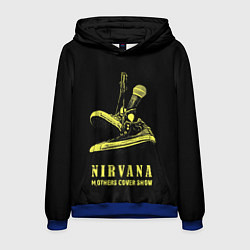 Толстовка-худи мужская Nirvana Нирвана, цвет: 3D-синий