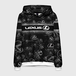 Толстовка-худи мужская LEXUS SPORT PATTERN, цвет: 3D-белый