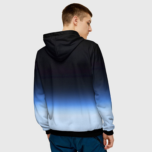 Мужская толстовка NASA с МКС / 3D-Черный – фото 4