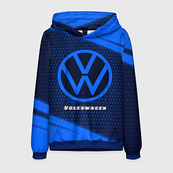 Толстовка-худи мужская VOLKSWAGEN Volkswagen Абстракция, цвет: 3D-синий