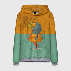 Толстовка-худи мужская Лягушка модник Frog, цвет: 3D-меланж