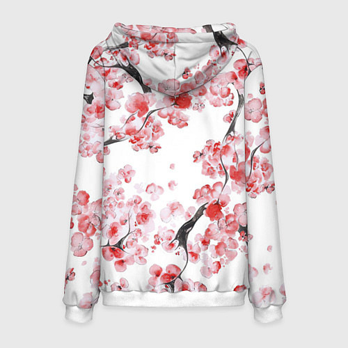 Мужская толстовка Ранняя сакура / 3D-Белый – фото 2