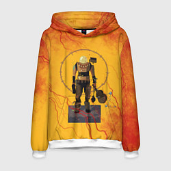 Толстовка-худи мужская Командо с гитарой, цвет: 3D-белый