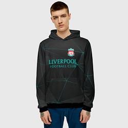 Толстовка-худи мужская LIVERPOOL ЛИВЕРПУЛЬ, цвет: 3D-черный — фото 2