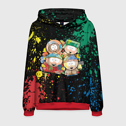 Толстовка-худи мужская Мультфильм Южный парк персонажи South Park, цвет: 3D-красный