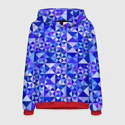 Толстовка-худи мужская Камуфляж спортивный Призма - Лагуна, цвет: 3D-красный