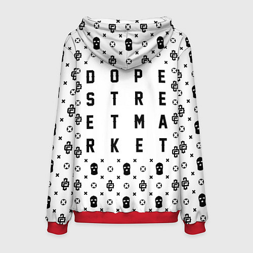 Мужская толстовка Узор White Phantom Ski Mask Dope Street Market / 3D-Красный – фото 2