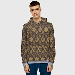 Толстовка-худи мужская Monogramm Pattern Dope Camo Dope Street Market, цвет: 3D-меланж — фото 2