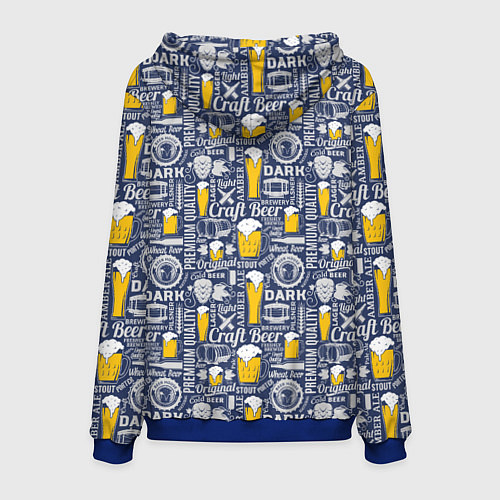 Мужская толстовка Пиво Craft Beer / 3D-Синий – фото 2