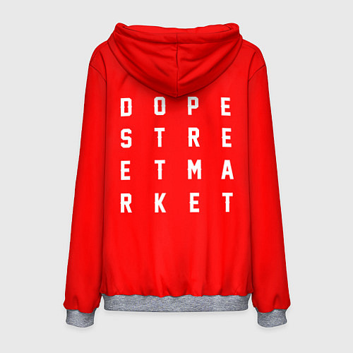 Мужская толстовка Узор Red Rollister Dope Street Market / 3D-Меланж – фото 2