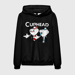Толстовка-худи мужская Cuphead грозные ребята из Криминального чтива, цвет: 3D-черный