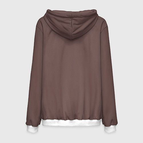 Мужская толстовка Черная кошка выглядывает из укрытия / 3D-Белый – фото 2