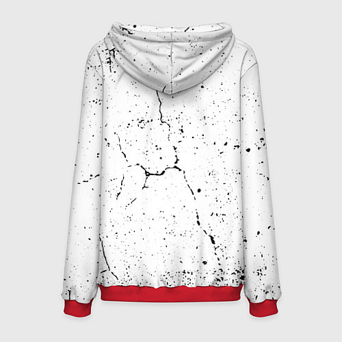 Мужская толстовка Banksy - Бэнкси девочка с воздушными шарами / 3D-Красный – фото 2