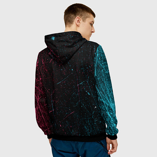 Мужская толстовка Неоновый Гоку Блек Аниме Anime Dragon Ball / 3D-Черный – фото 4