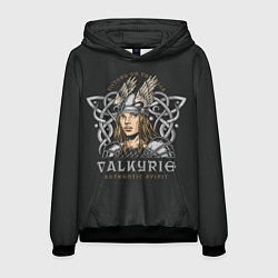 Толстовка-худи мужская Валькирия - VALKYRIE, цвет: 3D-черный