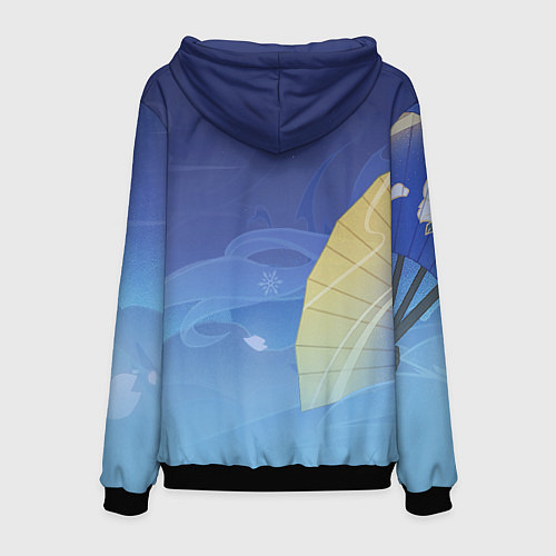 Мужская толстовка Ayaka Genshin Impact / 3D-Черный – фото 2