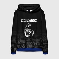 Мужская толстовка Scorpions логотипы рок групп