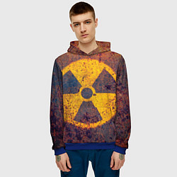 Толстовка-худи мужская Радиактивно!, цвет: 3D-синий — фото 2