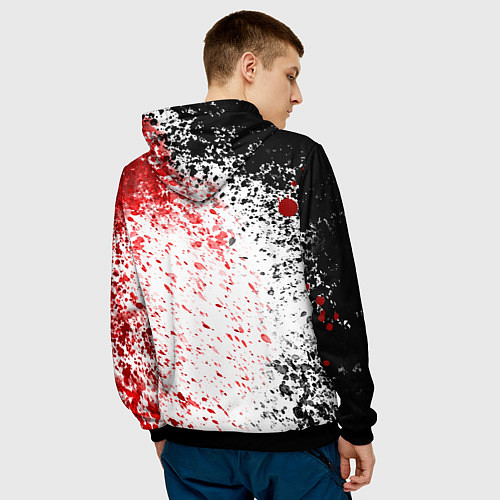 Мужская толстовка Канеки Кен Брызги Краски Токийский Гуль / 3D-Черный – фото 4