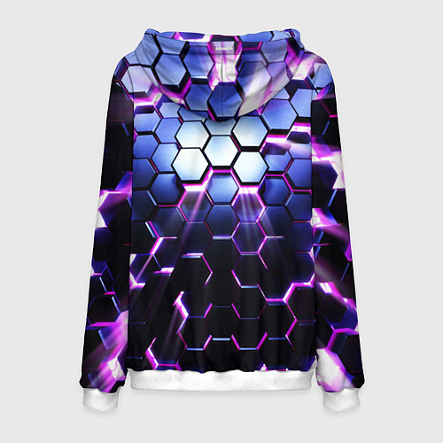 Мужская толстовка Соты - 3d / 3D-Белый – фото 2