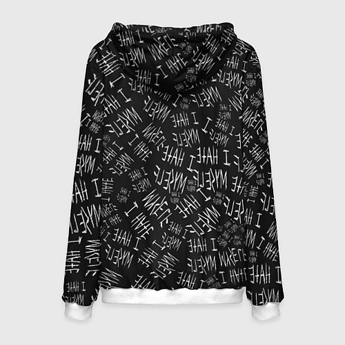 Мужская толстовка I Hate Myself Dead Inside / 3D-Белый – фото 2
