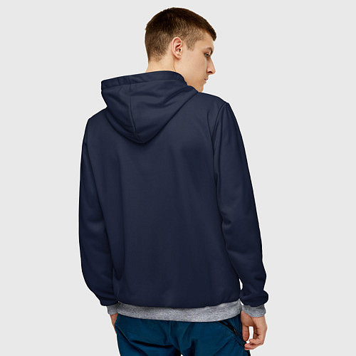 Мужская толстовка Коты и книги / 3D-Меланж – фото 4