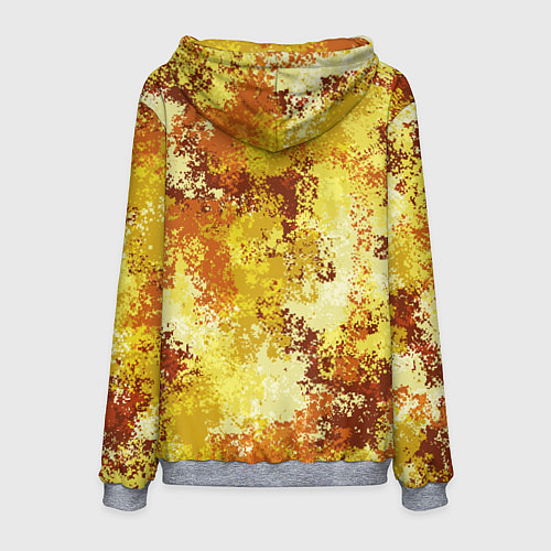 Мужская толстовка Спортивный камуфляж Пикси - Лимон / 3D-Меланж – фото 2