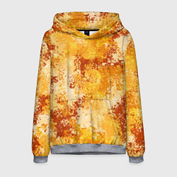 Толстовка-худи мужская Спортивный камуфляж Пикси - Апельсин, цвет: 3D-меланж