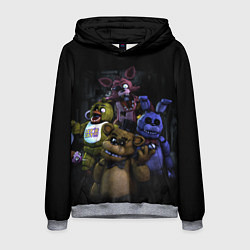Толстовка-худи мужская Five Nights at Freddys - FNAF персонажи игры, цвет: 3D-меланж
