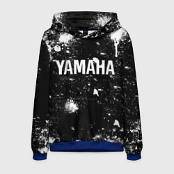 Толстовка-худи мужская YAMAHA - БРЫЗГИ, цвет: 3D-синий