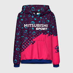 Толстовка-худи мужская MITSUBISHI Sport Краски, цвет: 3D-синий