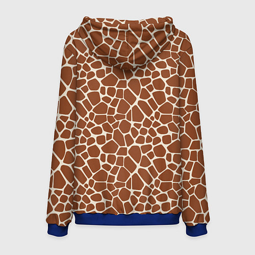 Мужская толстовка Шкура Жирафа - Giraffe / 3D-Синий – фото 2