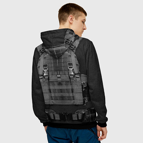 Мужская толстовка Бронежилет армии России / 3D-Черный – фото 4